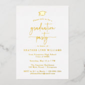 Eenvoudig Afstuderen Folie Uitnodiging (Voorkant)