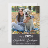 Eenvoudig Afstuderen Foto Aangepast krijtbord Afst Aankondiging (Voorkant)