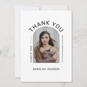 Eenvoudig afstuderen foto afstuderen dank u kaart (Voorkant)