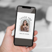 Eenvoudig afstuderen foto afstuderen dank u kaart