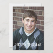 Eenvoudig Afstuderen Foto Classic Custom Kaart (Voorkant)