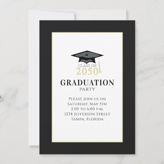 Eenvoudig Afstuderen Foto Classic Custom Kaart (Achterkant)