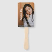 Eenvoudig Afstuderen Foto Modern Afstuderen Handwaaier (Voorkant)