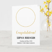 Eenvoudig Afstuderen Foto Modern Afstuderen Kaart (Gele Bloem)