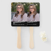 Eenvoudig Afstuderen Hand Fan Party Voorkeur Moder Handwaaier (Voorkant en achterkant)