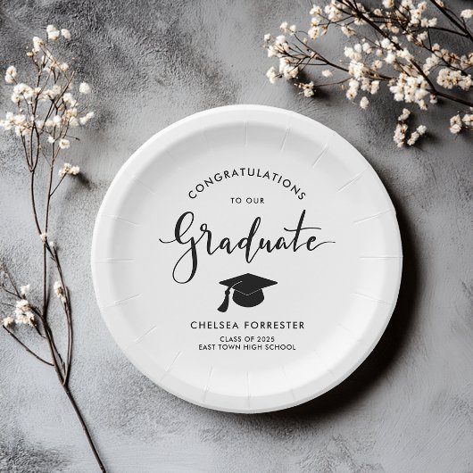 Eenvoudig Afstuderen handgeschreven script Gefelic Papieren Bordje