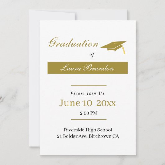 Eenvoudig Afstuderen Kaart (Voorkant)