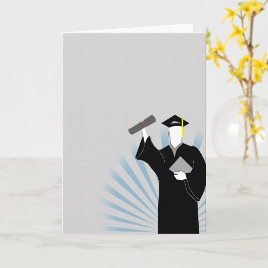 Eenvoudig Afstuderen Kaart- Blank Kaart (Gele Bloem)