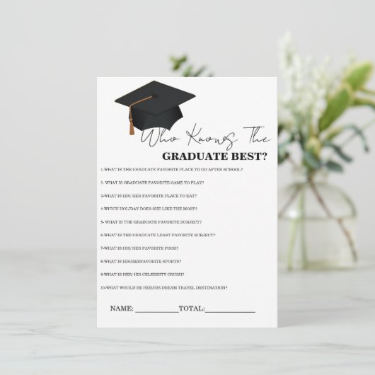 Eenvoudig afstuderen Ken de afstuderen beste game  Kaart (Staand voorkant)