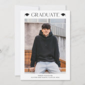 Eenvoudig Afstuderen met 2 foto's Aankondiging (Voorkant)