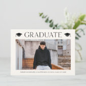 Eenvoudig Afstuderen met 2 foto's Kaart (Staand voorkant)