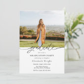 Eenvoudig Afstuderen met foto Kaart (Staand voorkant)