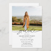 Eenvoudig Afstuderen met foto Kaart (Voorkant / Achterkant)