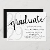 Eenvoudig Afstuderen | Minimalistisch zwart-wit Kaart (Voorkant / Achterkant)