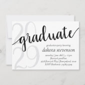 Eenvoudig Afstuderen | Minimalistisch zwart-wit Kaart (Voorkant)