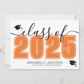 Eenvoudig Afstuderen Photo Collage Oranje Afstuder Aankondiging (Voorkant)