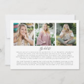 Eenvoudig Afstuderen Photo Collage Oranje Afstuder Aankondiging (Achterkant)