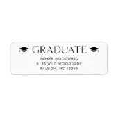 Eenvoudig Afstuderen retouradres Etiket (Voorkant)