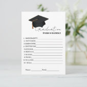 Eenvoudig afstuderen scramble afstuderen game informatiekaartje (Staand voorkant)