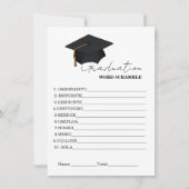 Eenvoudig afstuderen scramble afstuderen game kaart (Voorkant)