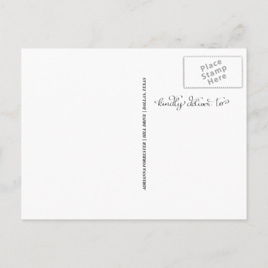 Eenvoudig Afstuderen script De datumfoto opslaan | Aankondigingskaart (Achterkant)