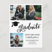 Eenvoudig Afstuderen script De fotocollage van de Aankondigingskaart (Voorkant)