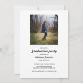 Eenvoudig Afstuderen script Moderne foto Kaart (Achterkant)