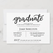 Eenvoudig Afstuderen Script Open House-Afstuderen Kaart (Voorkant)