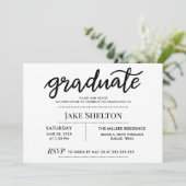 Eenvoudig Afstuderen Script Open House-Afstuderen Kaart (Staand voorkant)