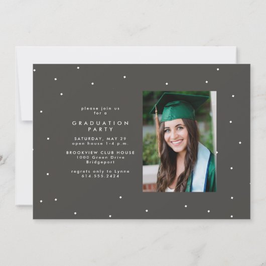 Eenvoudig afstuderen script twee foto afstuderen kaart (Achterkant)