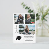 Eenvoudig Afstuderen | Sparen de Foto van het Pet Aankondigingskaart (Staand voorkant)