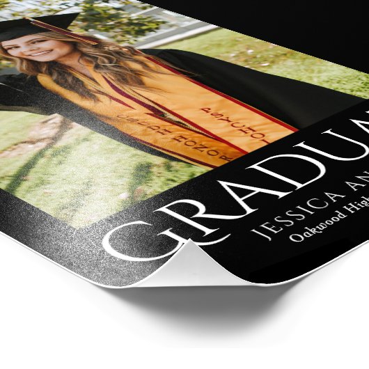 Eenvoudig Afstuderen Stijlvolle Modern Afstuderen Foto Afdruk (Hoek)