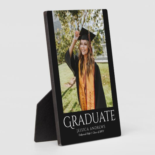 Eenvoudig Afstuderen Stijlvolle Modern Afstuderen  Fotoplaat (Zijkant)