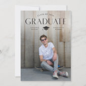 Eenvoudig Afstuderen Type met Pet Photo Afstuderen Kaart (Voorkant)