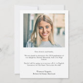 Eenvoudig Afstuderen voor de middelbare school Aankondiging (Achterkant)