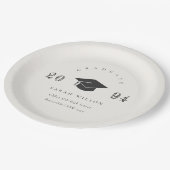 Eenvoudig Afstuderen voor Elegant Clean Minimal Papieren Bordje (Gekanteld)