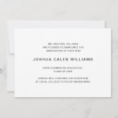 Eenvoudig Afstuderen voor fotocollage minimalistis Aankondiging (Achterkant)