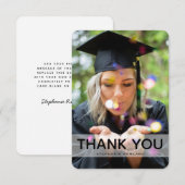 Eenvoudig Afstuderen voor foto's en aangepaste ber Bedankkaart (Voorkant / Achterkant)
