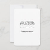 Eenvoudig Afstuderen voor foto's en aangepaste ber Bedankkaart (Achterkant)