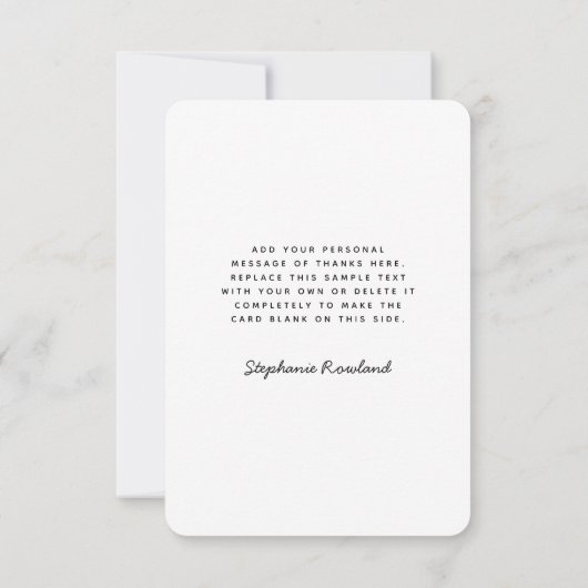 Eenvoudig Afstuderen voor foto's en aangepaste ber Bedankkaart (Achterkant)