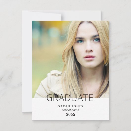 Eenvoudig Afstuderen voor foto's van studenten (Voorkant)