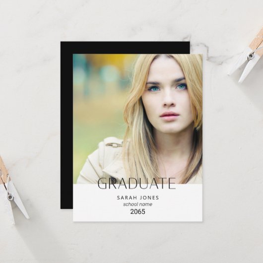 Eenvoudig Afstuderen voor foto's van studenten (Voorkant / Achterkant in situ)