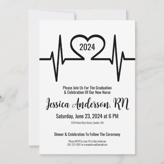 Eenvoudig Afstuderen voor medische verpleegschool Kaart (Voorkant)