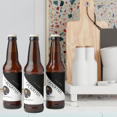 Eenvoudig Afstuderen zwart en wit Bier Etiket