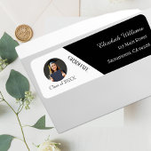 Eenvoudig Afstuderen zwart en wit Etiket