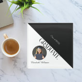 Eenvoudig Afstuderen zwart en wit Glazen Onderzetter