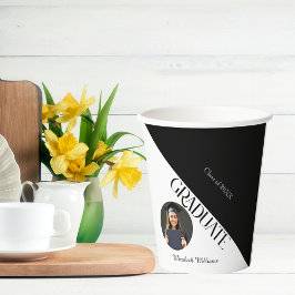 Eenvoudig Afstuderen zwart en wit Papieren Bekers