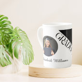 Eenvoudig Afstuderen zwart en wit Porselein Kop