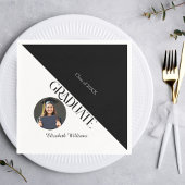 Eenvoudig Afstuderen zwart en wit Servet