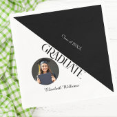 Eenvoudig Afstuderen zwart en wit Servet